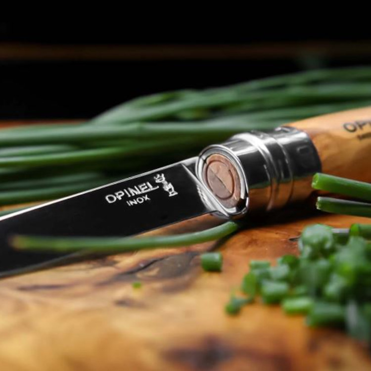 Opinel No 15 Slim/Effile Stainless Steel Knife with Beechwood Handle - Image 3